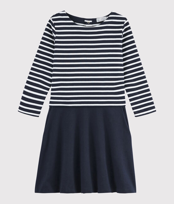 Vestido marinero para mujer azul SMOKING/blanco MARSHMALLOW