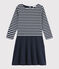 Vestido marinero para mujer azul SMOKING/blanco MARSHMALLOW