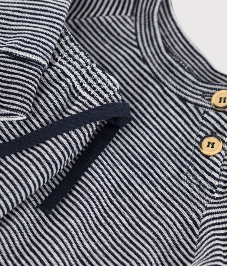 Conjunto de 2 piezas de beb&eacute; de terciopelo de algod&oacute;n azul SMOKING/blanco MARSHMALLOW