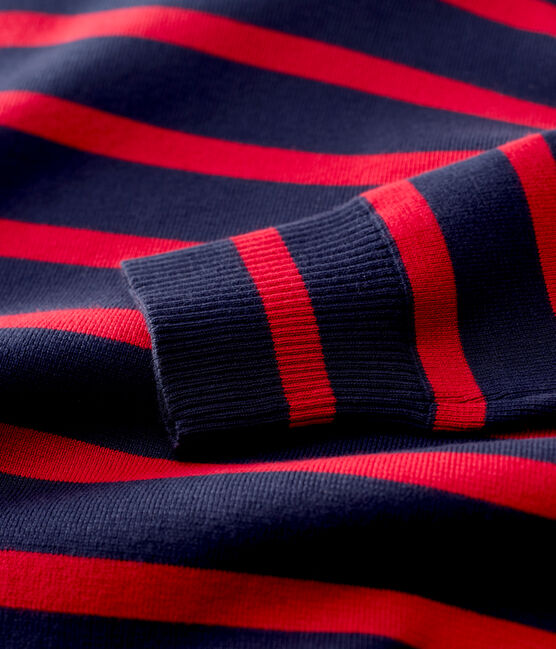 Jersey marinero de algodón de mujer azul SMOKING/rojo TERKUIT