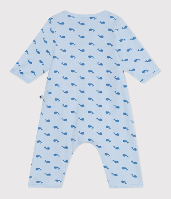Bodyjama de algodón sin pies con ballena para bebé azul TOUDOU/ ALASKA