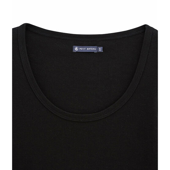 Camiseta manga 3/4 para mujer negro NOIR