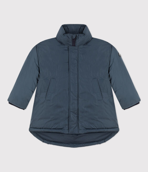 Chaqueta alcolchada semilarga para ni&ntilde;a gris