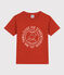 Camiseta de algodón de manga corta para niño rojo HARISSA
