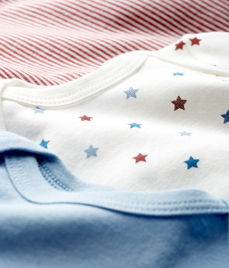 Tres bodis de manga corta para beb&eacute; ni&ntilde;o multicolor