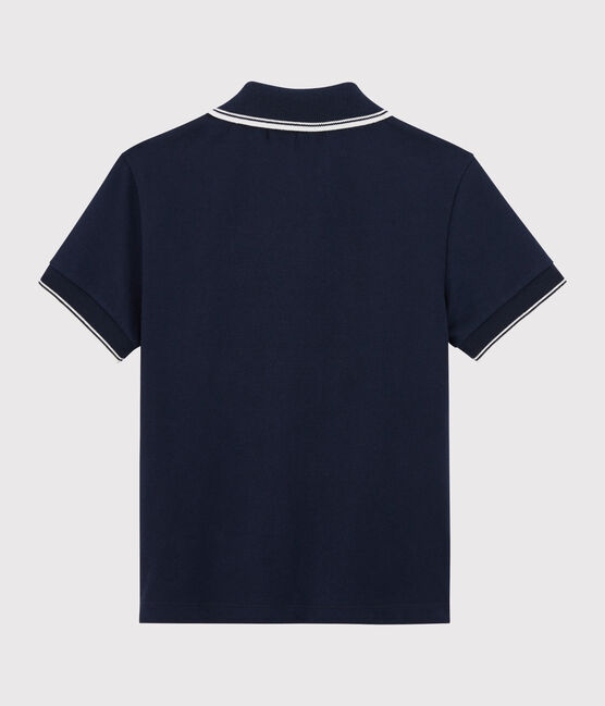 Polo de manga corta para niño azul SMOKING