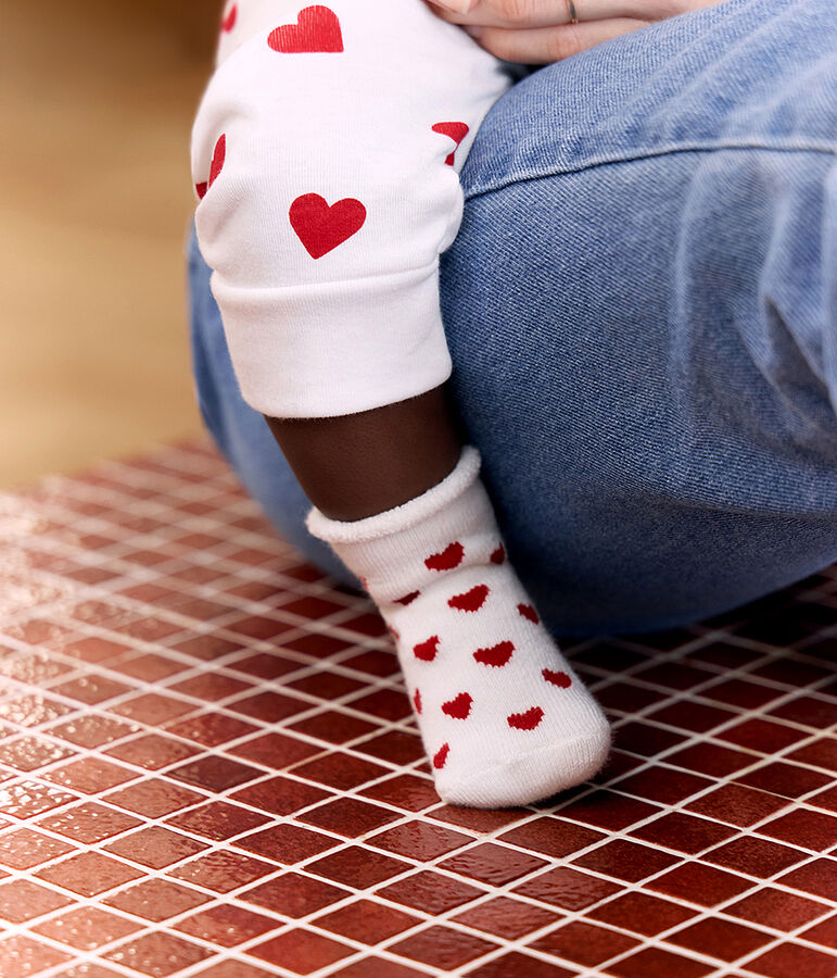 Juego de 2 pares de calcetines de punto tricotado para beb&eacute; multicolor