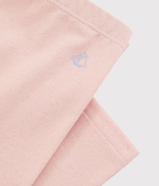 Leggings de punto de elastano de niña rosa MINOIS