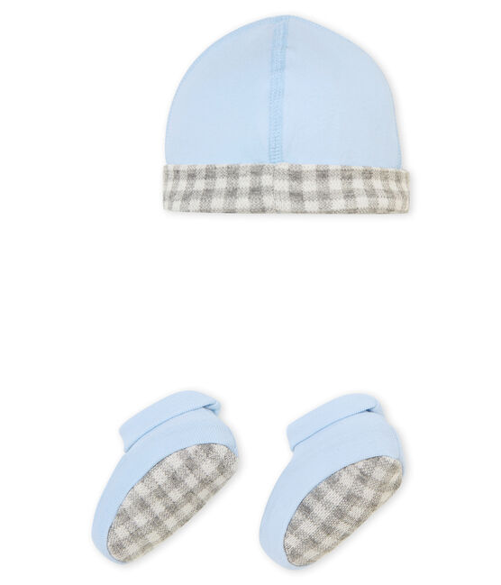 Lote de gorrito y patucos para bebé niño azul FRAICHEUR