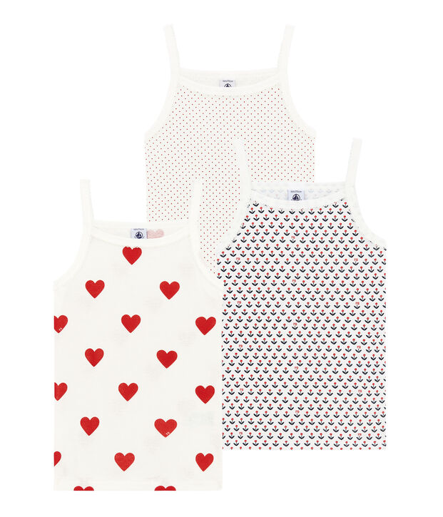 Pack de 3 camisetas de tirantes para ni&ntilde;a multicolor