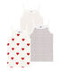 Pack de 3 camisetas de tirantes para niña