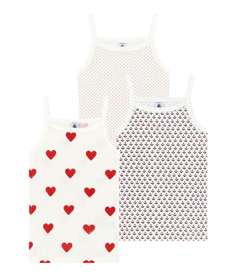 Pack de 3 camisetas de tirantes para ni&ntilde;a multicolor