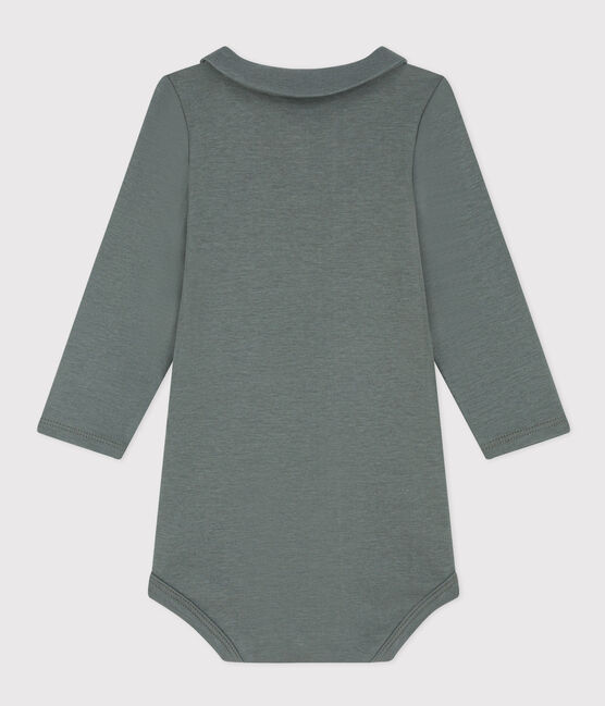 Body de manga larga con cuello de algodón de bebé verde THUYA