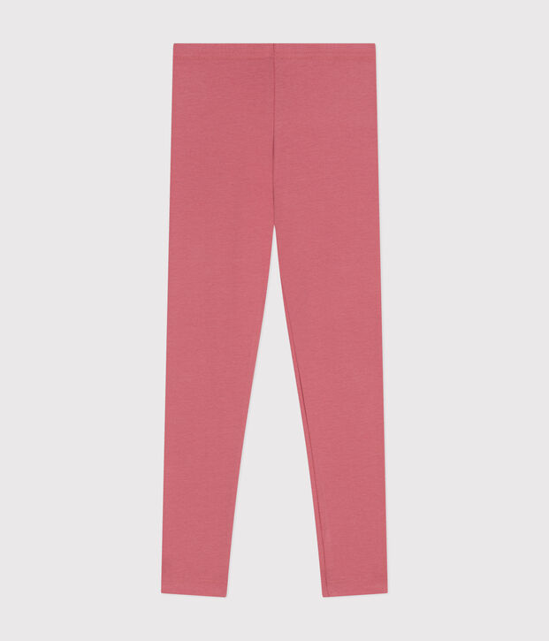 Leggings de punto y elastano para ni&ntilde;a rosa