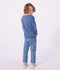 Marinera infantil de algod&oacute;n a rayas azul/azul