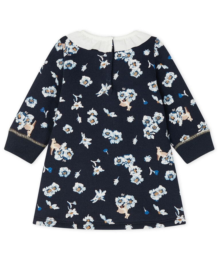 Vestido de manga larga estampado de beb&eacute; ni&ntilde;a azul/multicolor