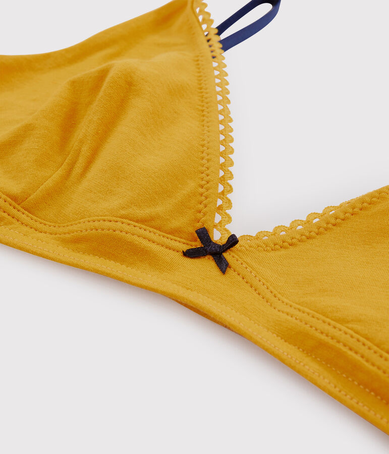 Sujetador triangula de mujer amarillo