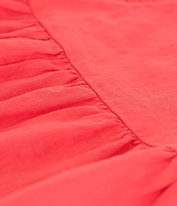 Vestido sin mangas de lino para beb&eacute; naranja