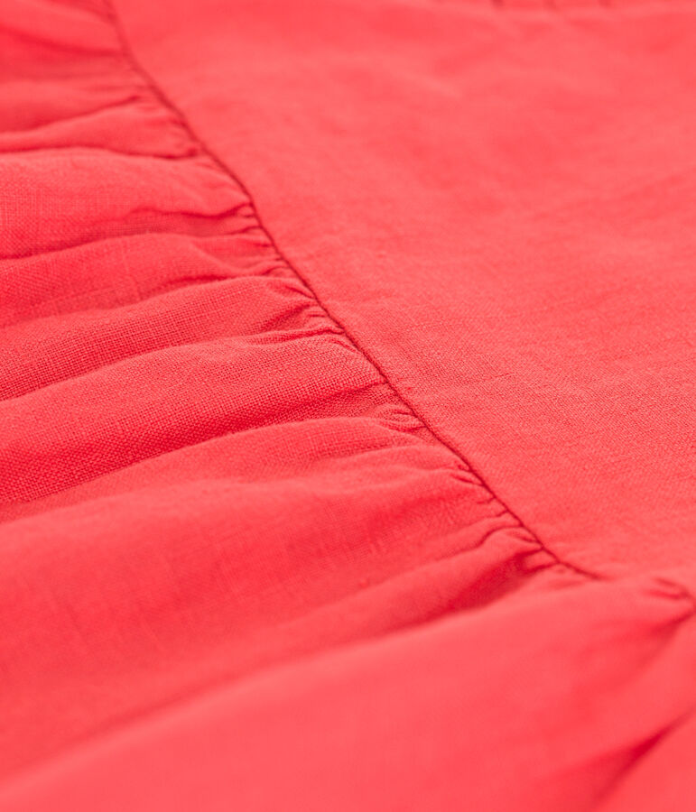 Vestido sin mangas de lino para beb&eacute; naranja JUPITER