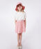 Falda infantil de algodón con flores rosa CHARME/blanco MARSHMALLOW