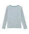 Camiseta manga larga para mujer azul FONTAINE/blanco MARSHMALLOW