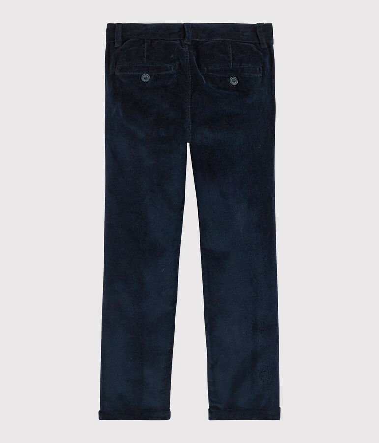 Pantal&oacute;n de terciopelo para ni&ntilde;o azul