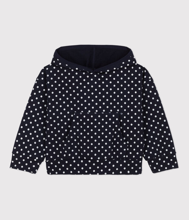 Sudadera con capucha de ni&ntilde;a azul/crudo