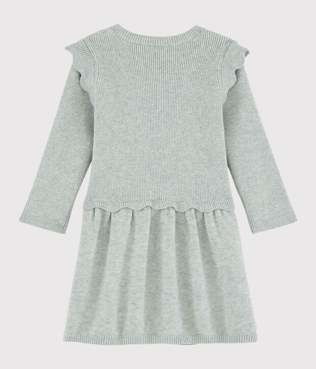 Vestido de lana y algod&oacute;n para beb&eacute; ni&ntilde;a BELUGA CHINE