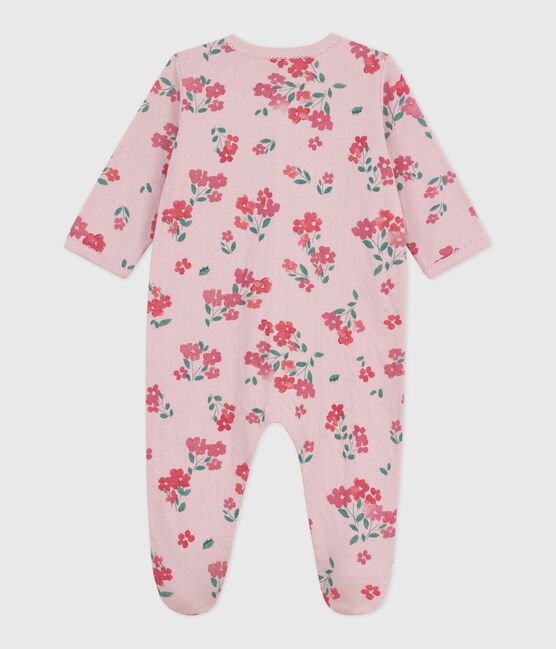 Pijama de túbico con estampado de flores para bebé rosa JOLI/blanco MULTICO