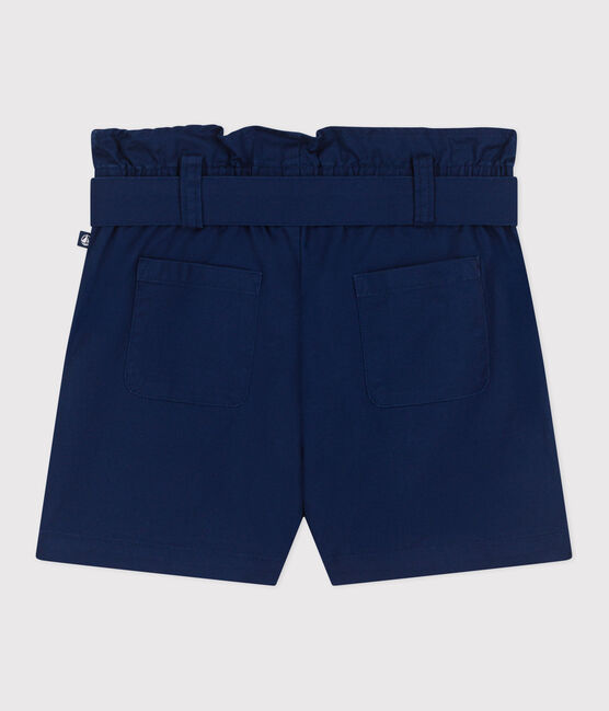 Shorts infantiles de algodón liso azul MEDIEVAL