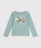 Camiseta de punto de manga larga para niña verde PAUL