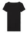 Camiseta manga corta de algodón ligero para mujer negro NOIR