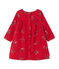 Vestido para bebé niña en lana rojo FROUFROU/blanco MULTICO