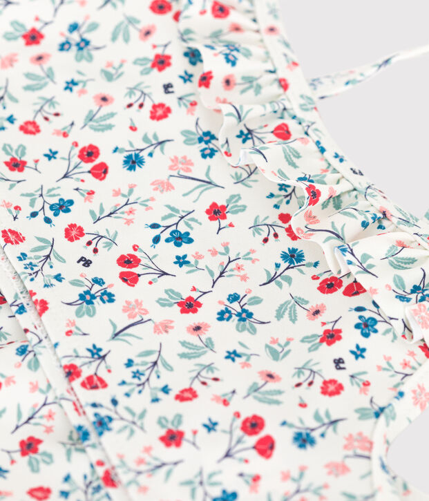 Bikini infantil con flores blanco/multicolor