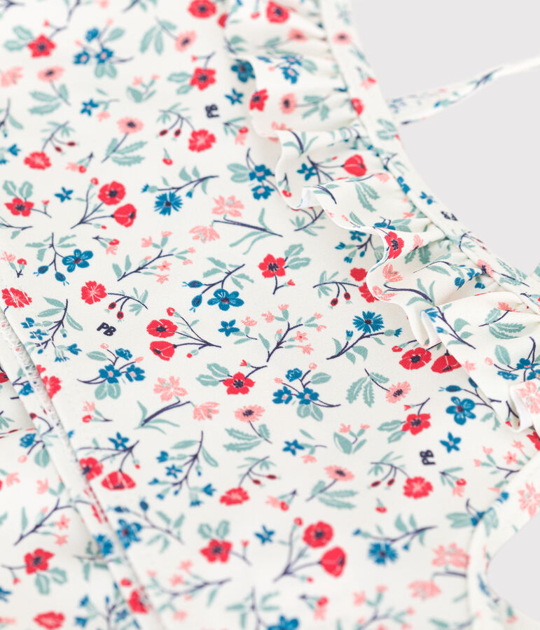 Bikini infantil con flores blanco/multicolor