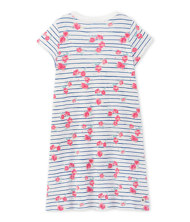 Camis&oacute;n estampado para ni&ntilde;a blanco/azul/multicolor