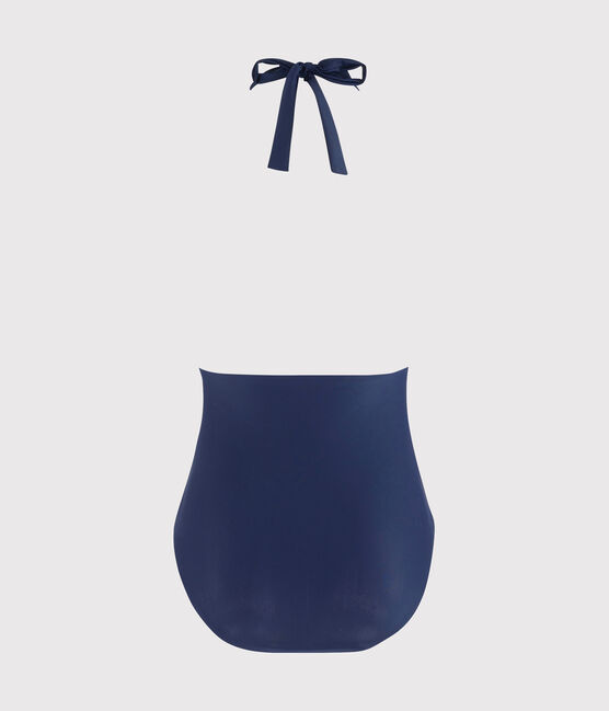 Traje de baño de 1 pieza ecorresponsable para mujer azul SMOKING