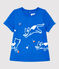 Camiseta de algodón de bebé. azul RUISSEAU