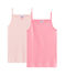 Lote de 2 camisetas de tirantes de colores pastel para niña variante 1