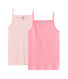 Lote de 2 camisetas de tirantes de colores pastel para niña