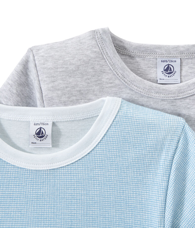 Lote de 2 camisetas de manga corta para ni&ntilde;o blanco