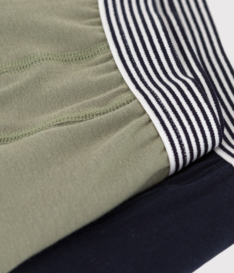 Juego de 2 b&oacute;xers lisos de algod&oacute;n y elastano para ni&ntilde;o variante 1