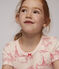 Pijama corto snugfit de tela de Jouy París de algodón de niña rosa FLEUR/rosa GROSEILLER