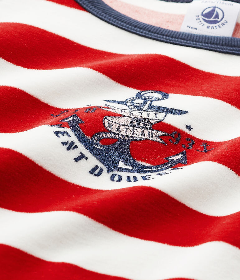 Pijama de anclas para ni&ntilde;o azul/rojo/blanco