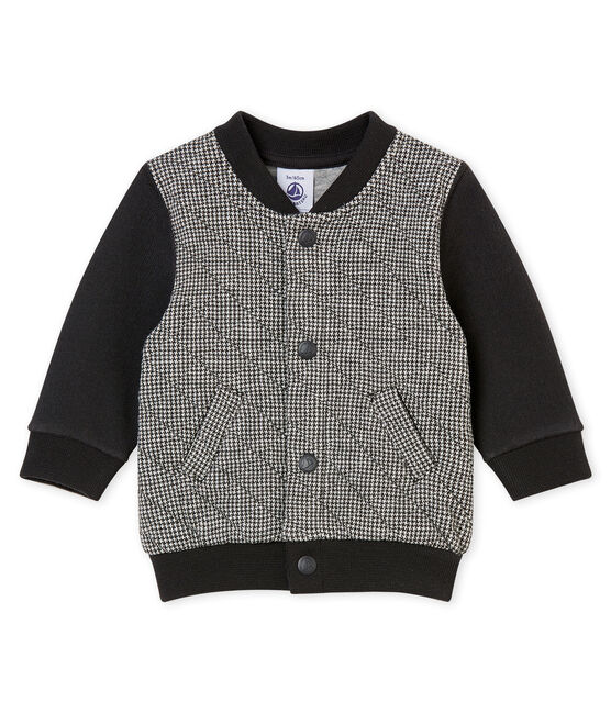 Cárdigan para bebé niña en túbico gris CAPECOD/blanco MARSHMALLOW