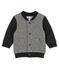 Cárdigan para bebé niña en túbico gris CAPECOD/blanco MARSHMALLOW