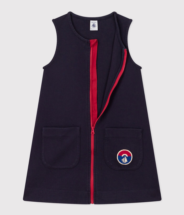 Vestido de algod&oacute;n sin mangas para ni&ntilde;a azul