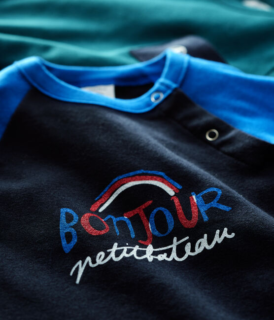 Juego de 2 camisetas de algodón de bebé. variante 2