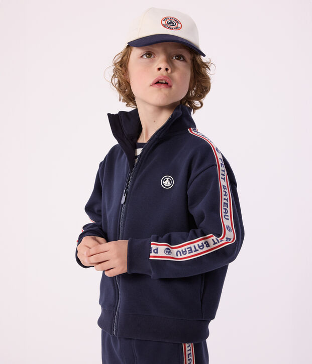 Sudadera infantil de algod&oacute;n con cremallera SMOKING