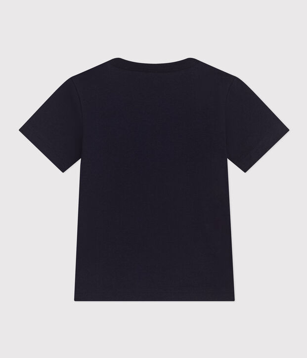 Camiseta de jersey ligero para ni&ntilde;o azul/blanco